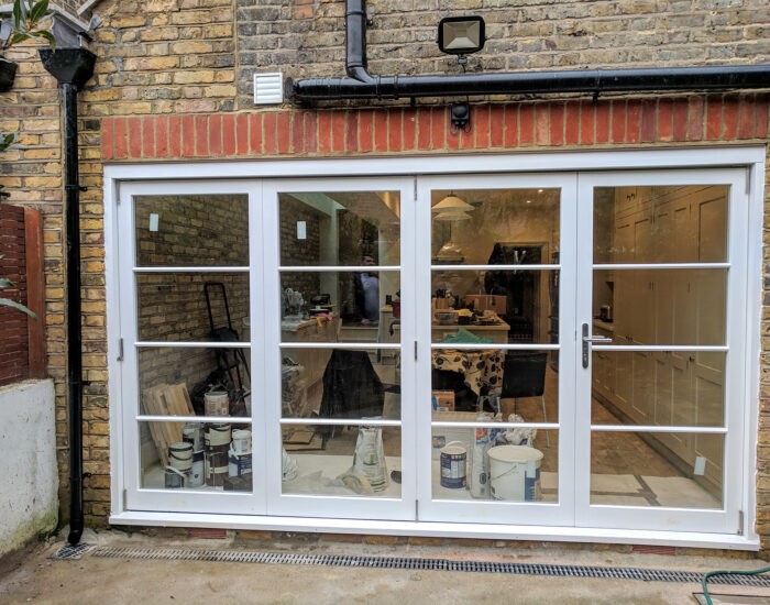 Hammersmith W6 – Parfrey Street – Bespoke Timber Bifold Door
