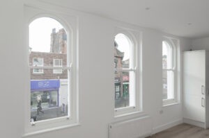 E18 - George Lane - 9 Flats - Bespoke Casement, Sash Windows and Entrance door